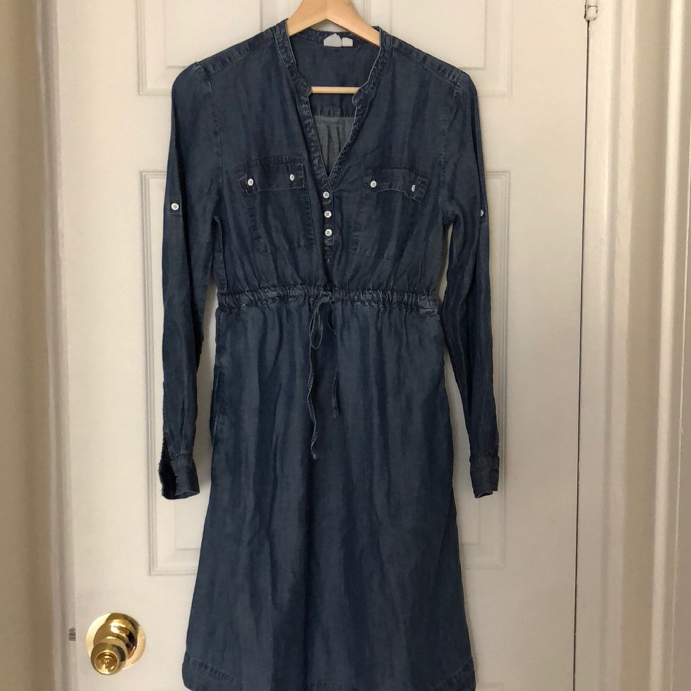 Maternity utility denim dress. Size S